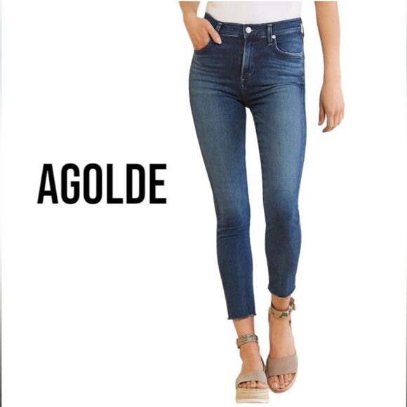 Agolde Sophie Hi Rise Crop Raw Hem, 26, NWOT - Picture 3 of 13